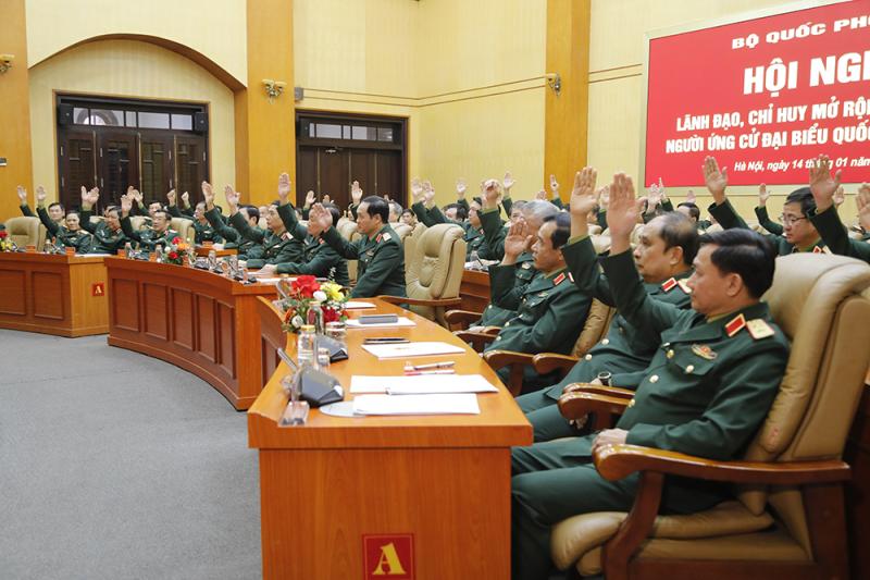Đại tướng Phan Văn Giang được giới thiệu ứng cử ĐBQH khóa XVI tại Bộ Quốc phòng - Ảnh 1.