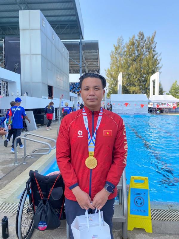 Việt Nam có HCV đầu tiên tại ASEAN Para Games 13: Anh Khoa lập công- Ảnh 1.