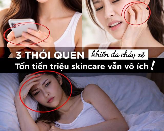 Tốn tiền triệu skincare vẫn vô ích: 3 thói quen 'hủy diệt' khiến da chảy xệ - Ảnh 1.