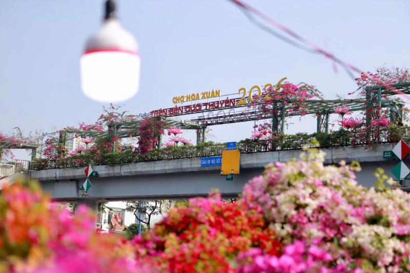 Người dân nô nức check-in chợ hoa Bến Bình Đông trước giờ khai hội  - Ảnh 1.