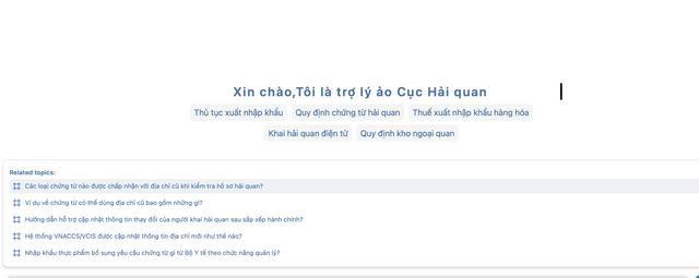 Hải quan thử nghiệm Chatbot AI để hỗ trợ quản lý - Ảnh 1.