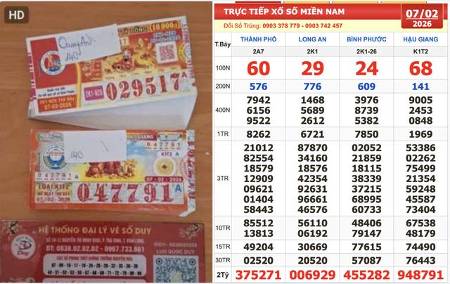 Lưu ý xổ số miền Nam ngày 7 tháng 2: Độc đắc Long An trúng... 2 giải - Ảnh 1.
