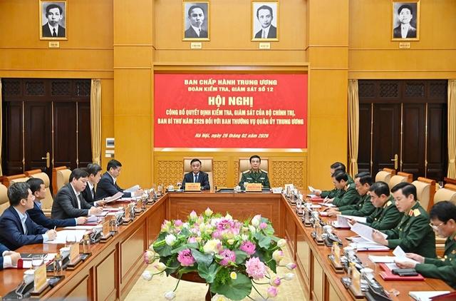 Công bố quyết định kiểm tra, giám sát của Bộ Chính trị đối với Quân ủy T.Ư - Ảnh 1.