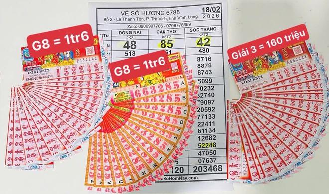 Xổ số miền Nam ngày 18 tháng 2: Bất ngờ vé trúng đài Cần Thơ mùng 2- Ảnh 1.