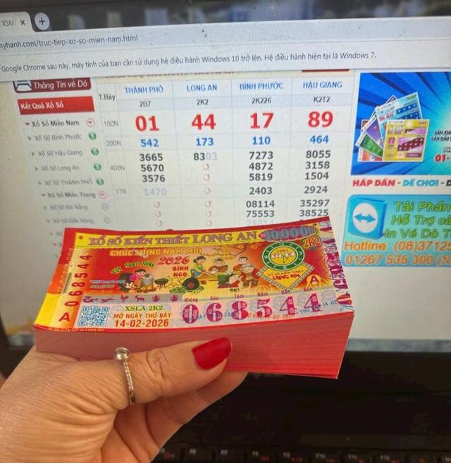 Bất ngờ dãy số 444444 trúng xổ số miền Nam ngày 14 tháng 2 đài Long An - Ảnh 2.