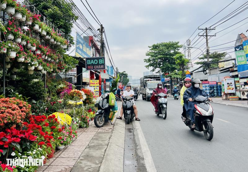 Cảnh lạ 24 tháng Chạp , người dân TP . HCM đội mưa đi chợ tết - Ảnh 2.