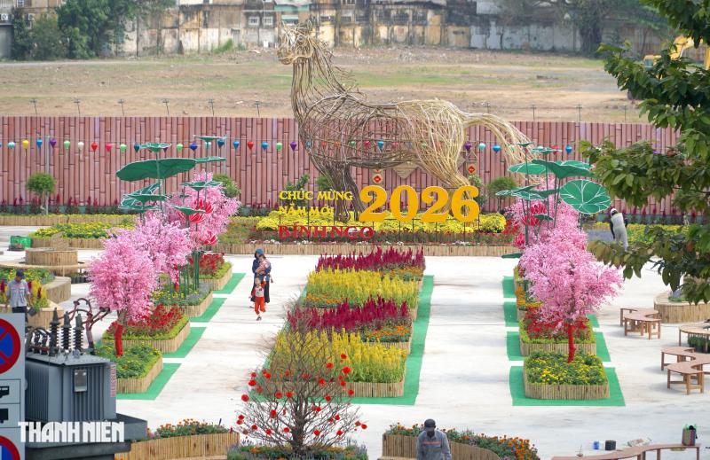 Linh vật ngựa cao 8 m tại khu ‘đất vàng’ làm công viên ở đường Trần Phú - Ảnh 2.