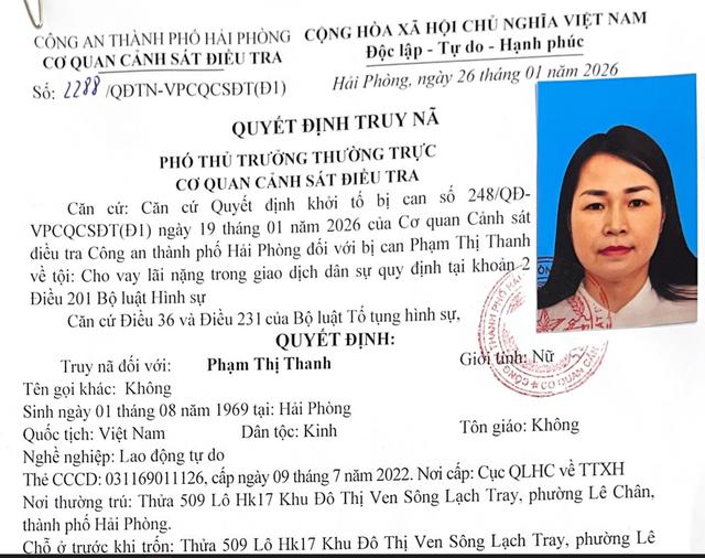 Truy nã 'bà trùm' đất cảng cho vay nặng lãi 338 tỉ đồng- Ảnh 1.