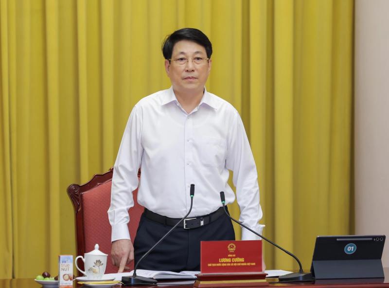 Chủ tịch nước Lương Cường yêu cầu công tác bầu cử chặt chẽ , đúng quy định - Ảnh 1.