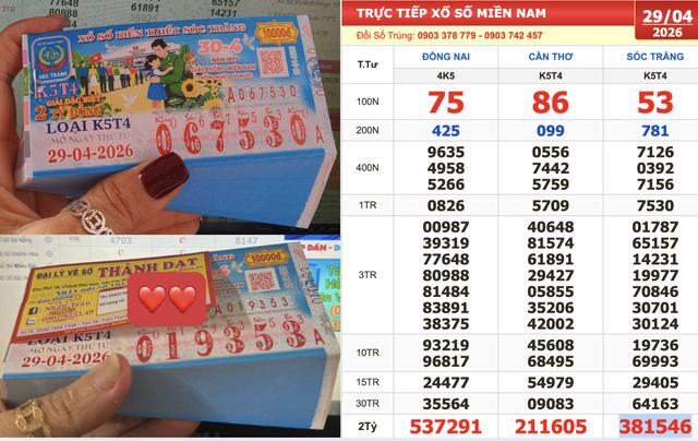 Xổ số miền Nam ngày 29 tháng 4: Nhiều người trúng số đài Sóc Trăng lãnh tiền - Ảnh 1.
