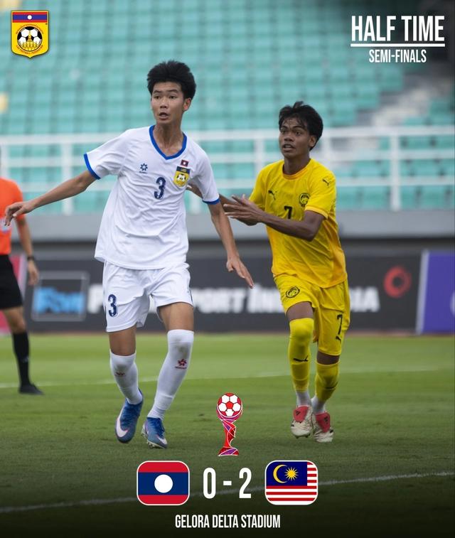 U.17 Lào đá thiếu người vì đánh nguội, Malaysia thắng đậm để vào chung kết U.17 Đông Nam Á- Ảnh 1.