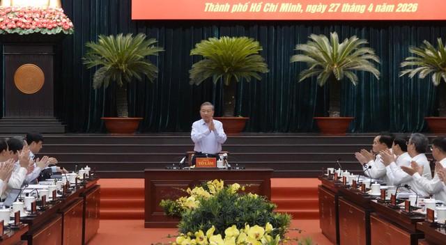 Tổng Bí thư, Chủ tịch nước Tô Lâm làm việc với TP.HCM - Ảnh 1.