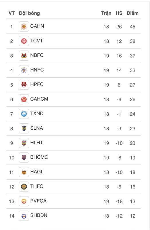 Bảng xếp hạng V-League mới nhất: Ninh Bình hồi sinh vững tốp 3, HAGL vẫn nguy cấp vì gần dưới đáy- Ảnh 4.