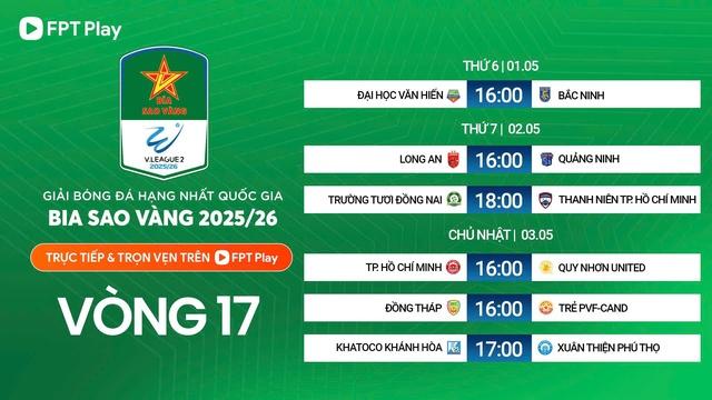 Lịch thi đấu hạng nhất hấp dẫn: Bắc Ninh của thầy Park gặp khó, Trường Tươi Đồng Nai ‘mừng thầm’ vì…- Ảnh 3.