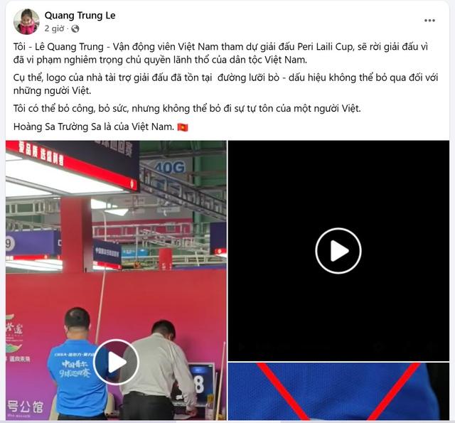VĐV billiards Việt Nam phản đối mạnh mẽ BTC Trung Quốc dùng ‘đường lưỡi bò’: ‘Ba anh em về luôn trong đêm’- Ảnh 1.