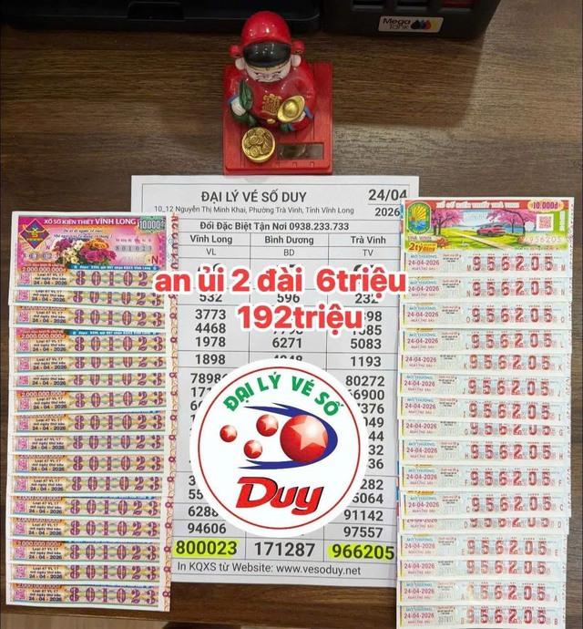 Hàng loạt tờ trúng xổ số miền Nam đài Vĩnh Long, Trà Vinh, khách lãnh tiền ngay - Ảnh 1.