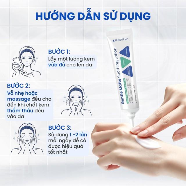 Hướng dẫn sử dụng lotion làm khỏe da Trioderrma Gentle Matte Soothing Lotion chuẩn y khoa - Ảnh 1.