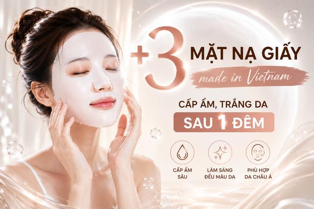 +3 mặt nạ giấy ‘made in Vietnam’ giúp cấp ẩm, cải thiện tone da sau 1 đêm - Ảnh 1.