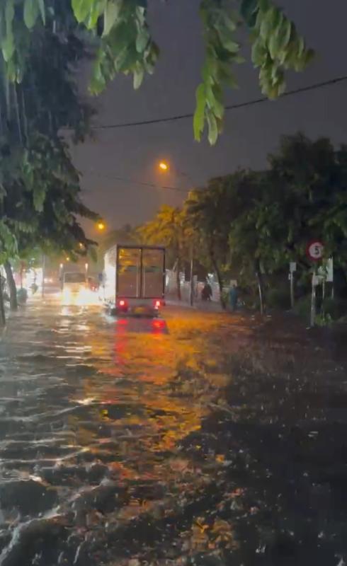 TP.HCM: Mưa lớn ngập đường, nước cuốn phăng rào chắn công trình ở Hóc Môn - Ảnh 3.