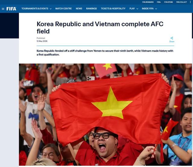 FIFA hân hoan chào mừng U.17 Việt Nam giành vé World Cup, tiết lộ những thông tin đặc biệt
- Ảnh 1.