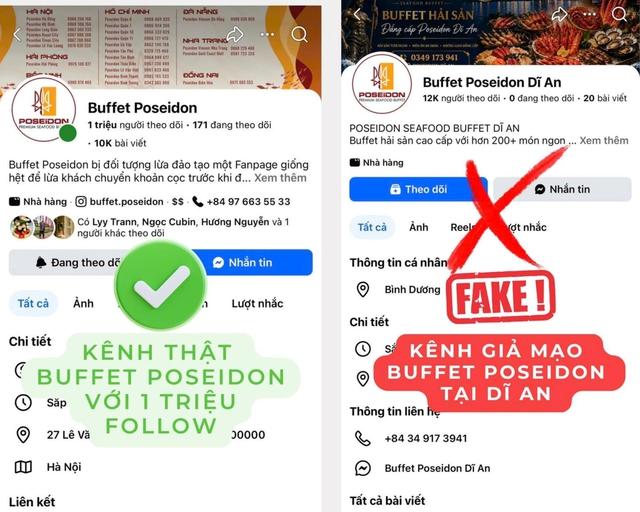 Coi chừng “sập bẫy” fanpage giả mạo lừa đảo đặt bàn buffet online giá rẻ - Ảnh 1.