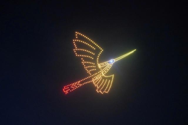 400 drone xếp hình sân bay Long Thành chào mừng Đồng Nai lên thành phố - Ảnh 17.