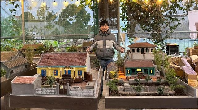 Nhớ ký ức qua mô hình ngôi nhà Bắc Bộ độc đáo của chàng trai 9X - Ảnh 1.