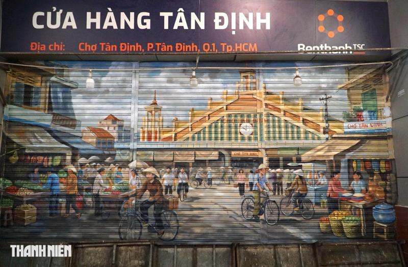 Chợ cổ 100 năm tuổi ở trung tâm TP.HCM thay áo mới bằng loạt tranh bích họa - Ảnh 7.