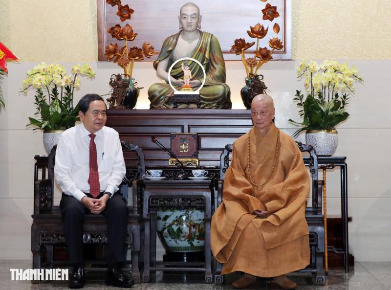 Chủ tịch Quốc hội Trần Thanh Mẫn thăm Đức Pháp chủ Giáo hội Phật giáo Việt Nam- Ảnh 3.