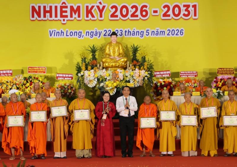 Hòa thượng Thạch Sok Xane làm Trưởng ban Trị sự Giáo hội Phật giáo tỉnh Vĩnh Long- Ảnh 1.