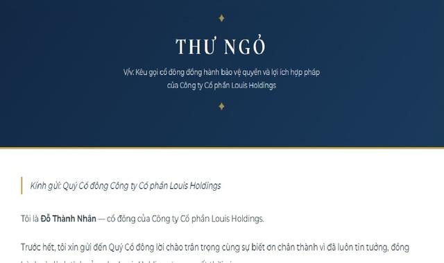 Ông Đỗ Thành Nhân xuất hiện sau bản án, yêu cầu họp 'khẩn' cổ đông Louis Holdings - Ảnh 1.