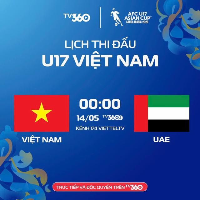 Lịch thi đấu U.17 Việt Nam - U.17 UAE mới nhất: Cổ vũ thầy trò HLV Roland trên kênh nào?- Ảnh 1.
