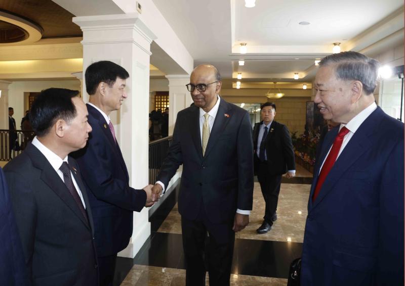 Lễ đón Tổng Bí thư, Chủ tịch nước Tô Lâm thăm cấp nhà nước Singapore - Ảnh 3.