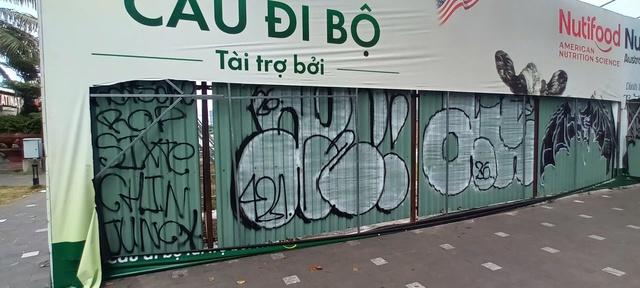 Cầu đi bộ nghìn tỉ vượt sông Sài Gòn liên tục bị phá hoại rào chắn- Ảnh 3.