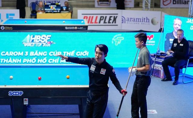 Billiards: Chiêm Hồng Thái tung siêu phẩm khiến Dick Jaspers thắc mắc, ngược dòng vào bán kết- Ảnh 1.