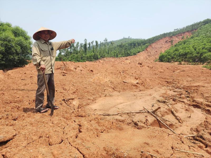 Dân mất sinh kế vì ruộng lúa bị vùi lấp - Ảnh 2.