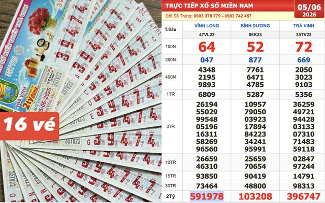Xổ số miền Nam ngày 5 tháng 6: Người trúng số đài Trà Vinh vừa lãnh tiền  - Ảnh 1.