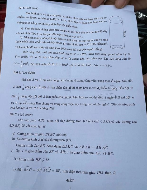 Thi lớp 10 TP.HCM: Đề thi chính thức môn toán - Ảnh 3.