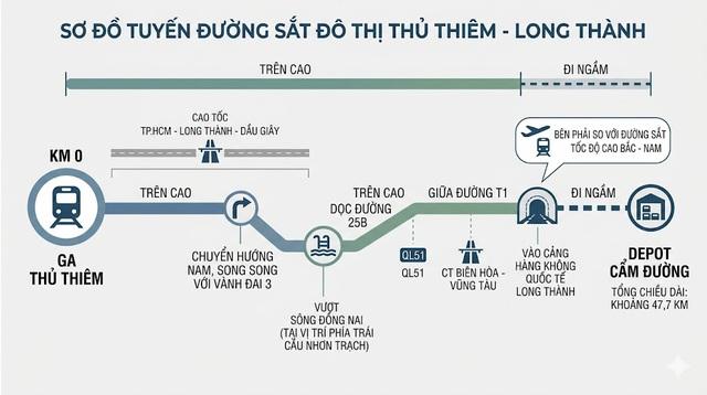 Metro Long Thành - Thủ Thiêm sẽ có đoạn đi ngầm, khởi công ngay tháng sau - Ảnh 1.